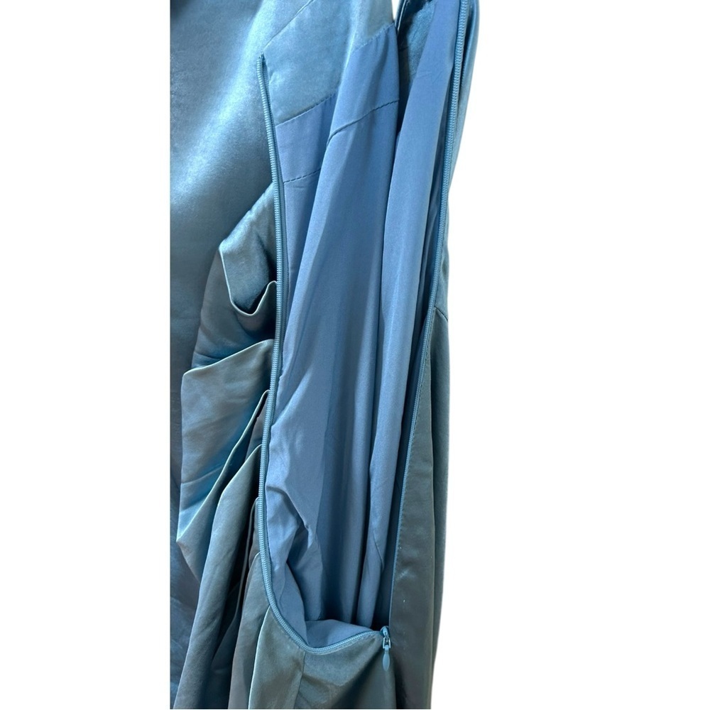 Elliatt x Revolve, Women’s ‘Cassini’ One-Shoulder Midi Satin Dress - Blue, Large - Picture 13 of 14